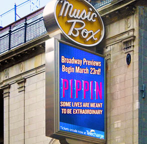 Pippin on Broadway marquee 2013