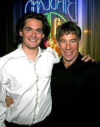 Peter Sachon, cellist and Stephen Schwartz, composer.